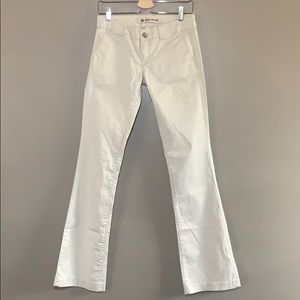 Cream and low rise pants